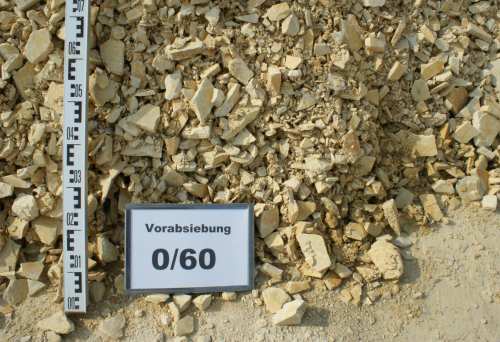 Jurakalk Vorabsiebung grob (ca. 0/60)